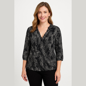 Express Monochrome Animal Print Blouse
